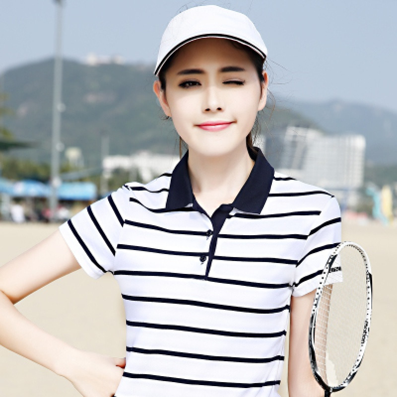 短袖女t恤夏装大码宽松显瘦翻领体恤休闲运动衫 珊诗丽女士t恤【价格