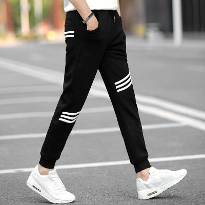 bw9新款运动裤男14小脚男生16岁青少年初中高中15学生修身男孩休闲长裤子定制