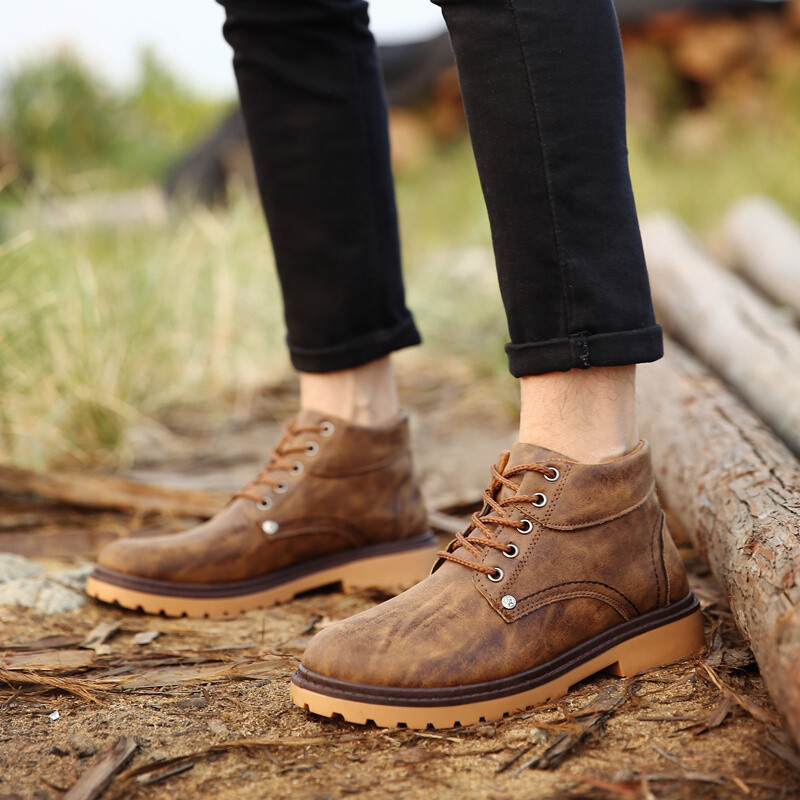 冬季保暖棉鞋复古布洛克皮鞋雕花英伦男鞋低帮鞋子男士休闲鞋潮鞋