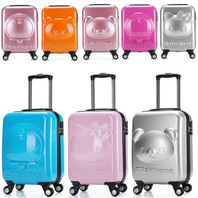 2017新款立体猫咪拉杆箱轻松熊儿童旅行箱18寸叮当猫登机箱小孩子行李箱包玫瑰金叮当猫