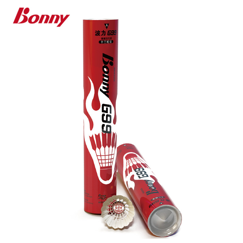 bonny/波力羽毛球g99 12只装 鹅毛 训练比赛羽球 耐打飞行稳定