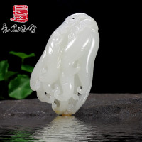 真玉天地赵显志大师天然和田玉籽料佛手把件 男女款 附证书 和田玉