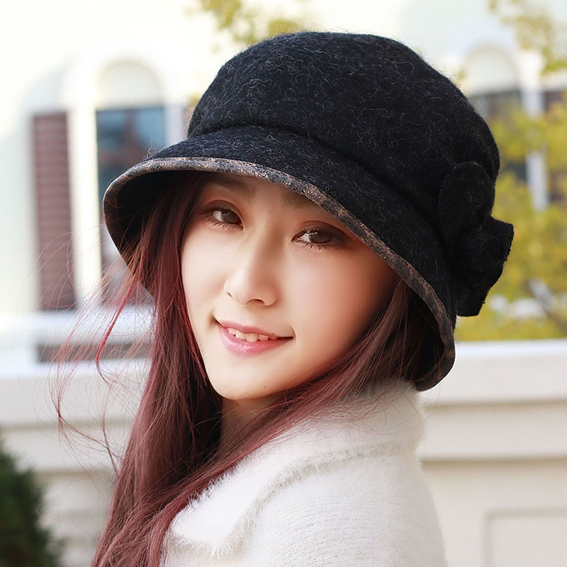 2018特惠促销帽子女秋冬保暖毛呢帽百搭羊毛帽女士大贝雷帽秋冬时尚