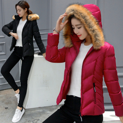 棉衣女短款小棉袄2017新款时尚显瘦羽绒棉服女装大码冬季短外套