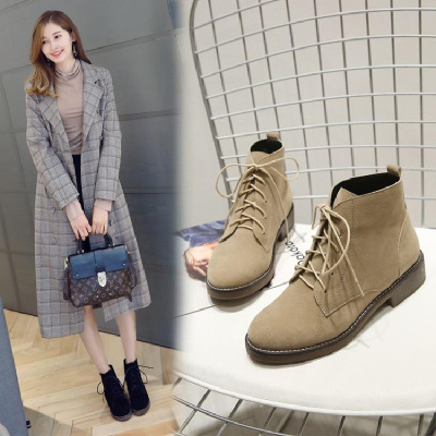 英伦切尔西短靴女靴子厚底复古马丁靴女春季秋冬新款百搭韩版