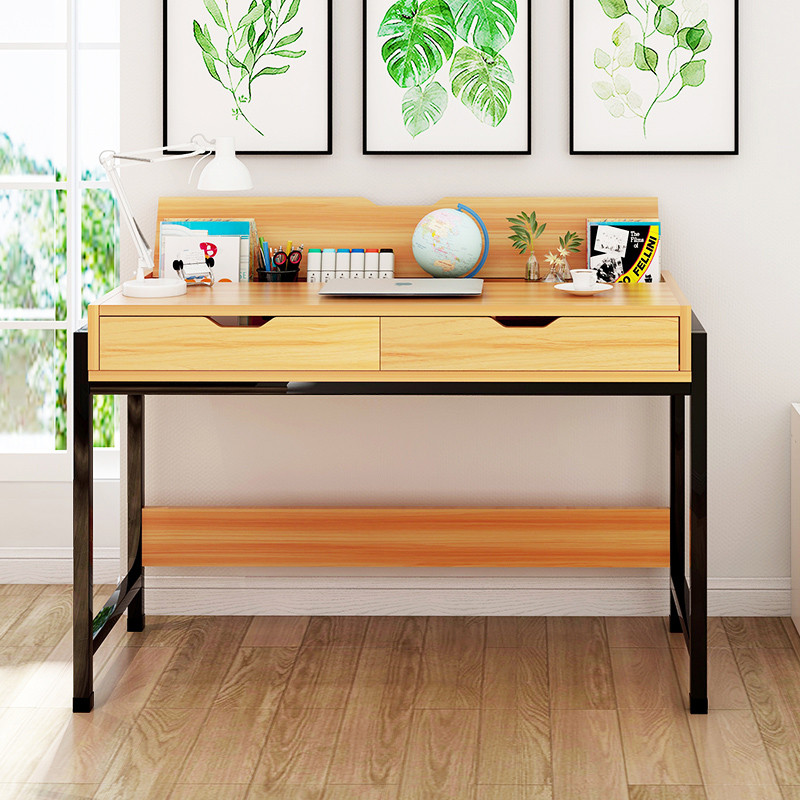 组装书桌简约家用学生女孩单人卧室带抽屉的桌子电脑台式桌省空间