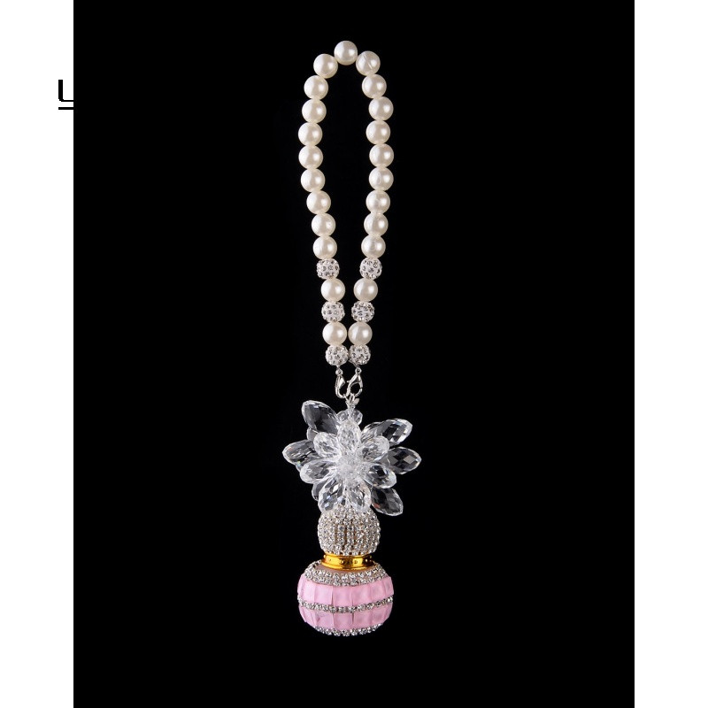 yandex 适用于缀玉联珠太阳花镶钻车载挂件多色可选