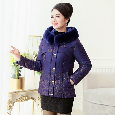 妈妈装棉衣新款女装中老年中年人40岁棉袄长袖短款棉服女上衣