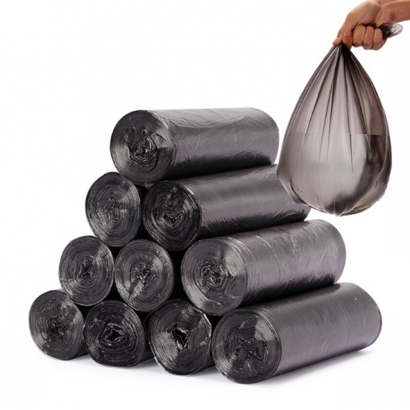 垃圾袋黑色整箱宾馆酒店家用卫生间中小号一次性卷装塑料袋