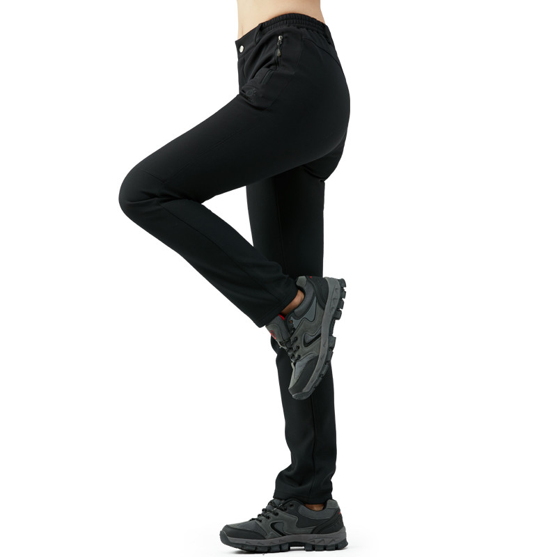 冲锋裤女款软壳裤女士登山裤保暖加厚加绒内里防风修身