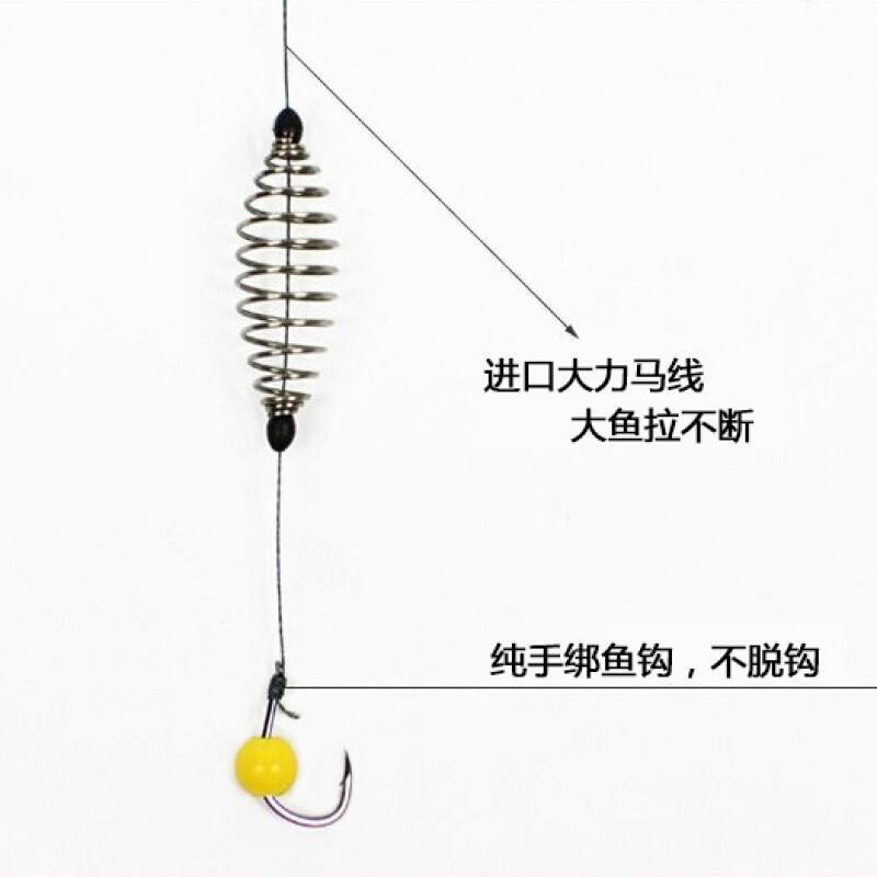 手竿鲢鱼鳙鱼钩专用钓鲢鳙钓组大力马子线双钩手杆大物小爆炸钩