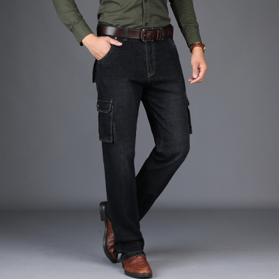 牛仔工装裤多口袋羽绒裤男外穿内胆卸宽松保暖裤棉裤
