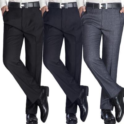 男士羊毛西裤秋冬款西装裤商务正装免烫抗皱宽松厚款长裤子男