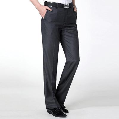 大码男士西裤中年秋冬季羊毛商务休闲西裤宽松爸爸直筒西装裤