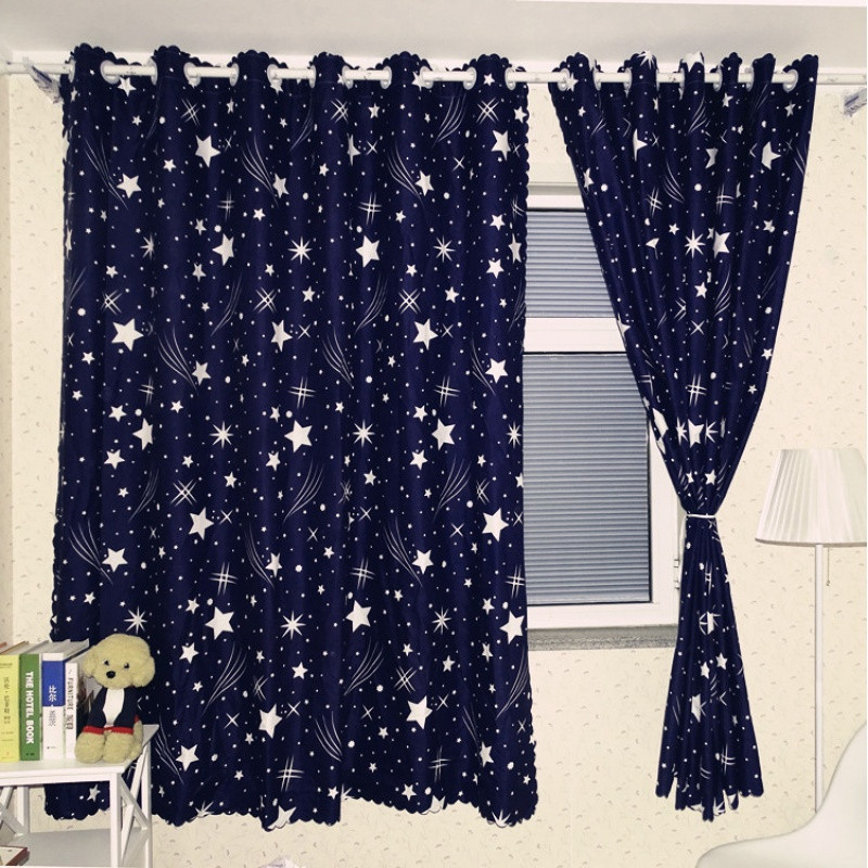 简易窗帘成品定制出租房卧室阳台窗帘布料半遮光布防尘布
