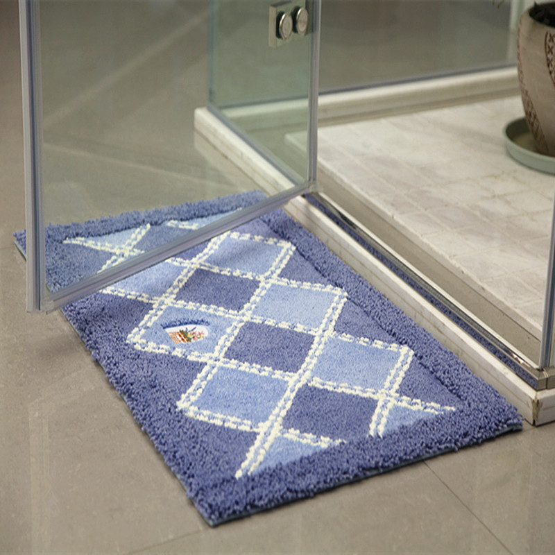 卧室门垫门厅进门地垫 卫生间脚垫防滑植绒垫子 可机洗