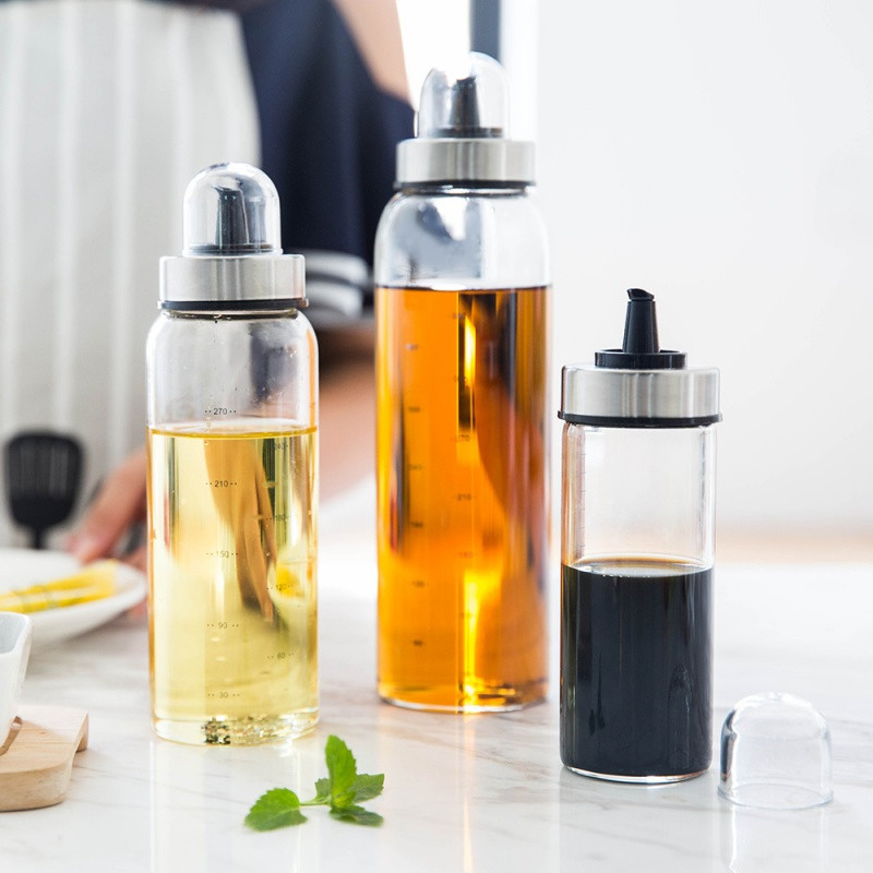 玻璃油瓶防漏油壶大号调味瓶酱油瓶罐小醋瓶厨房用品 惠维家居器皿