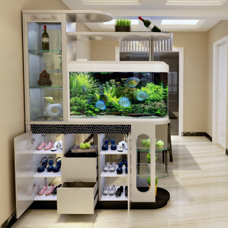 鱼缸玄关柜鞋柜隔断柜 间厅柜门厅柜双面烤漆酒柜客厅储物柜