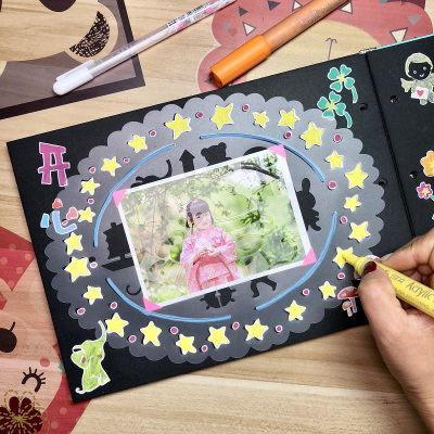 创作场景主题花边尺手工diy相册制作绘画图镂空模板工具配件材料