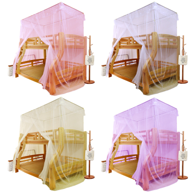子母床蚊帐上下铺一体落地高低双层床1.2m1.5米上下床蚊帐公主风