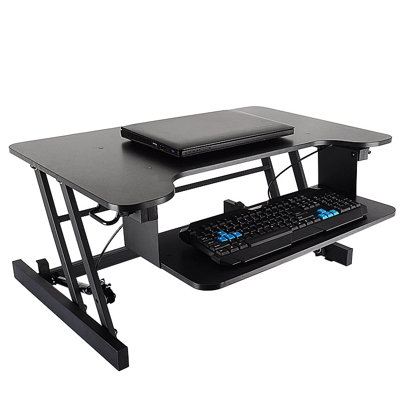 闽威站立式办公桌坐站台式机电脑桌子移动升降电脑支架升降工作台