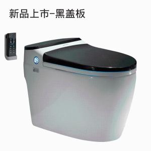 一体式智能马桶全自动翻盖坐便器电动冲水无水箱家用遥控器黑盖-坑距305/400/250需要250坑距的壹德壹