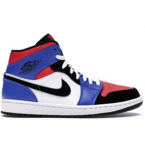 [限量]耐克 AJ1男鞋 Jordan 1 Mid Top 3缓震透气缓震 运动实战篮球鞋男554724-124