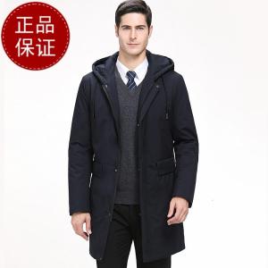 专柜品牌中长款风衣男潮2024冬季新款男士休闲风衣男士外套春秋款纯色休闲韩版西装领宽松外套男男装外套