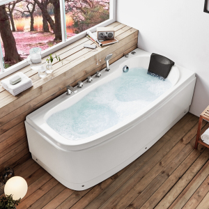 按摩浴缸家用五件套独立式1.4-1.7冲浪浴缸智能浴盆浴池波迷娜BOMINA