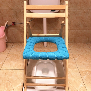 古达折叠木坐便椅老人孕妇坐便器厕所凳病人大便座椅木质坐便凳家用