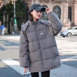 反季时尚韩版加厚冬季大码面包服短款宽松小个子连帽保暖棉衣外套