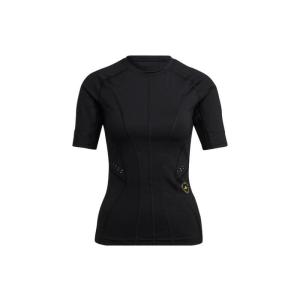 阿迪达斯Adidas 纯色圆领运动短袖T恤 女款 黑色 休闲百搭 运动健身 个性潮流 舒适透气 HG6871