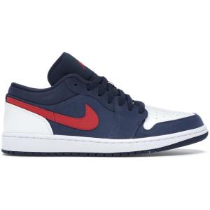 官方正品 Nike耐克男鞋板鞋 Air Jordan AJ1低帮舒适 蓝色-健身房红-白 篮球鞋CZ8454-400