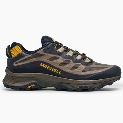 [官方正品]Merrell迈乐户外越野徒步鞋男MOAB SPEED系带轻便 男士防滑耐磨运动鞋 黑棕/J066779