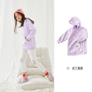 [1件3折价:58.5]moomoo童装女童卫衣春新款字母印花卫衣杜邦索罗娜面料春秋装