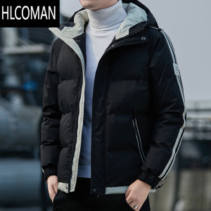 HLCOMAN2023新款男士外套潮流连帽上衣服工装潮牌帅气p暖夹克