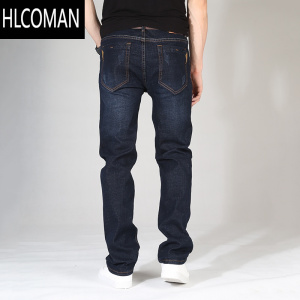 HLCOMAN高个子加长版男裤子190潮牛仔裤男直筒115瘦个学生120cm加绒加厚
