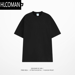 HLCOMANNELY新疆精梳短袖男女内搭外穿体恤纯色宽松休闲t恤潮