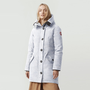 加拿大鹅(CANADA GOOSE)ROSSCLAIR 系列印花派克大衣 Arctic Tech面料 轻量保暖女士羽绒服
