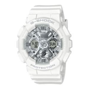 CASIO 卡西欧 G-SHOCK 24女式200m防水白色清新百搭抗冲击运动休闲腕表GMA-S120VA-7AJF GMA-S120VA-7AJF