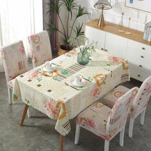 家柏饰(CORATED)北欧餐桌椅子套罩家用椅套防水桌布棉麻茶几布艺套装