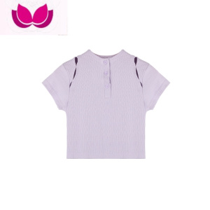 七斓紫色紧身纯欲辣妹圆领短袖新款T恤修身显瘦短款露脐上衣女