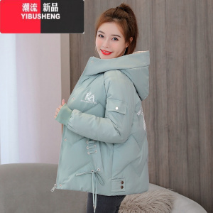 YIBUSHENG冬季羽绒棉服女短款2023年新款韩版棉袄时尚加厚棉衣宽松大码外套