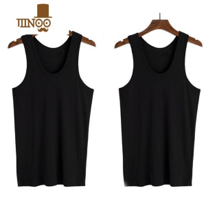 YANXU背心男夏季莫代尔薄款棉紧身运动健身坎肩无袖白色内穿打底汗衫潮