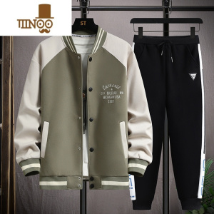 YANXU外套男孩13青少年中学生潮流帅气棒球服15岁大童套装夹克12