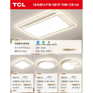 TCL客厅灯现代简约大气2024新款创意led大厅吸顶灯具全屋套餐组合