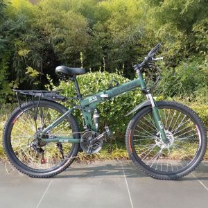 高档折叠山地自行车26寸24寸变速山地车越野公路车赛车学生轻单车