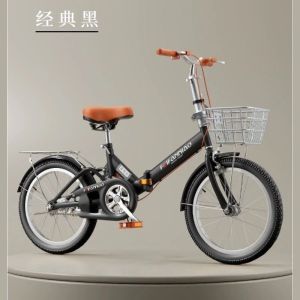 新免安装/减震/折叠车自行车实心胎/充气大学生校园脚踏单车