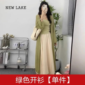 NEW LAKE新中式佛系禅意国风连衣裙子女早初春2024新款今年流行漂亮套装裙