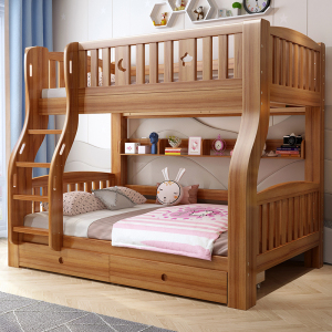 登喜华菲 全实木儿童上下床双层床多功能组合大人两层上下铺木床高低子母床